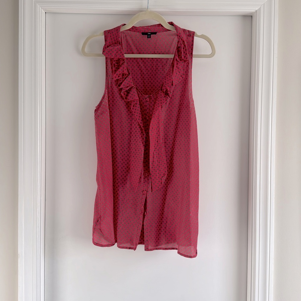 Gap red print blouse